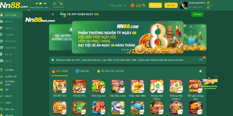 Cách tải app Nn88 để tham gia cá cược game slot tại nhà cái hàng đầu thị trường