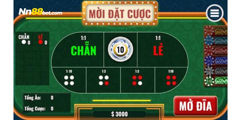 Các loại cửa cược có trong game Xóc đĩa Nn88 